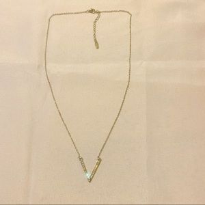 18KGP Chevron Necklace